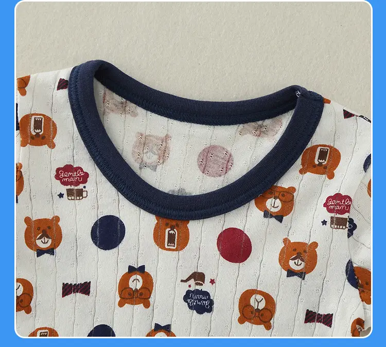Boys Cotton Bear Print Summer T-Shirt — feature 22