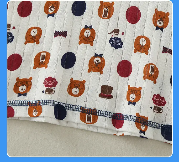 Boys Cotton Bear Print Summer T-Shirt — feature 23