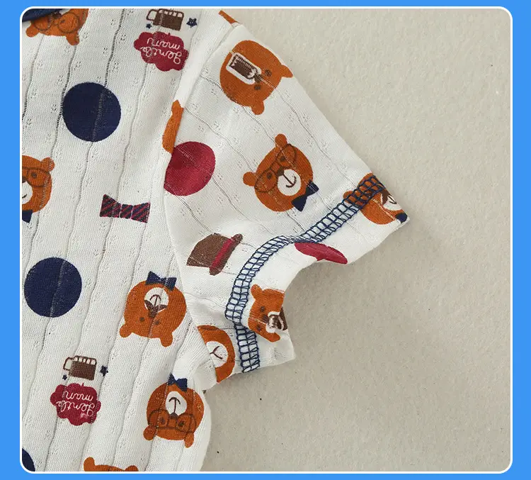 Boys Cotton Bear Print Summer T-Shirt — feature 25