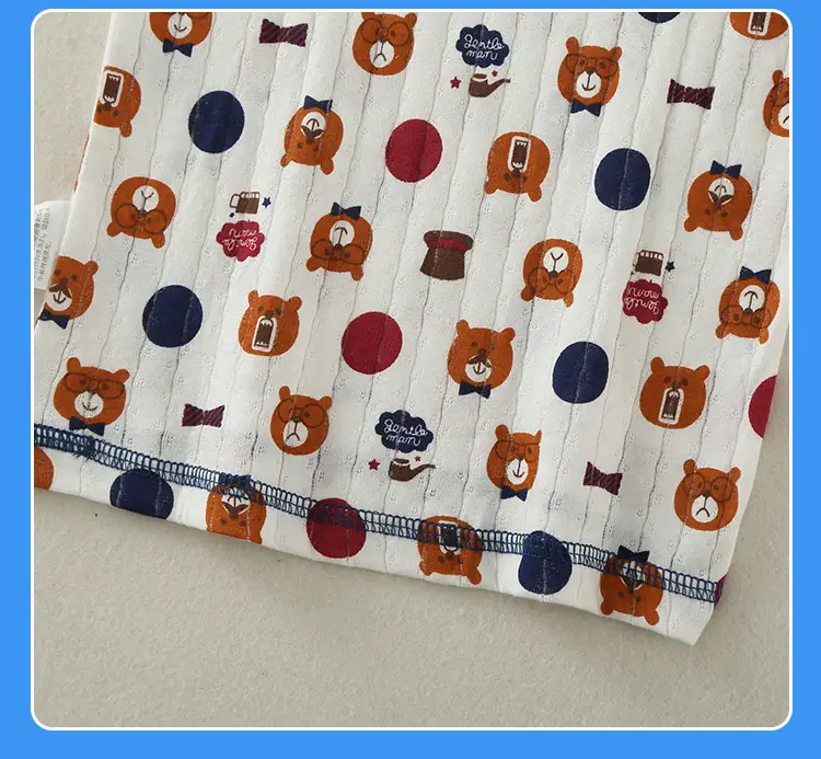 Boys Cotton Bear Print Summer T-Shirt — feature 26