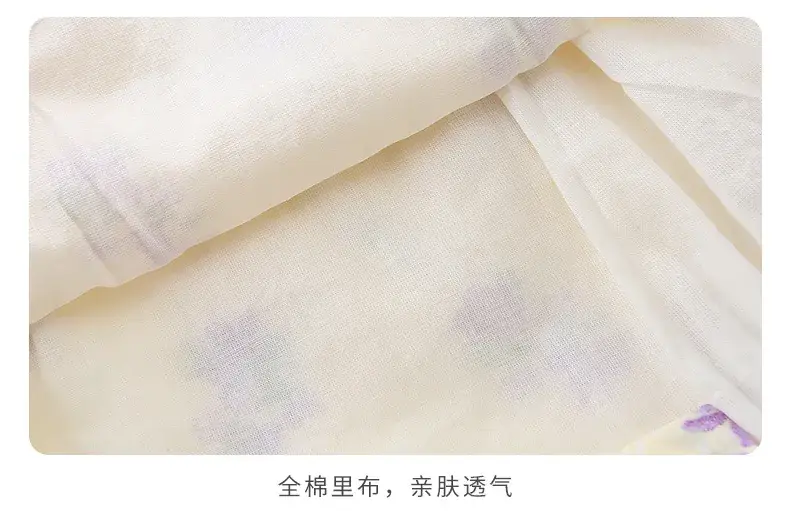 2025 Baby Girls Summer Ha-Layer Clothes Cream Purple Floral — feature 17