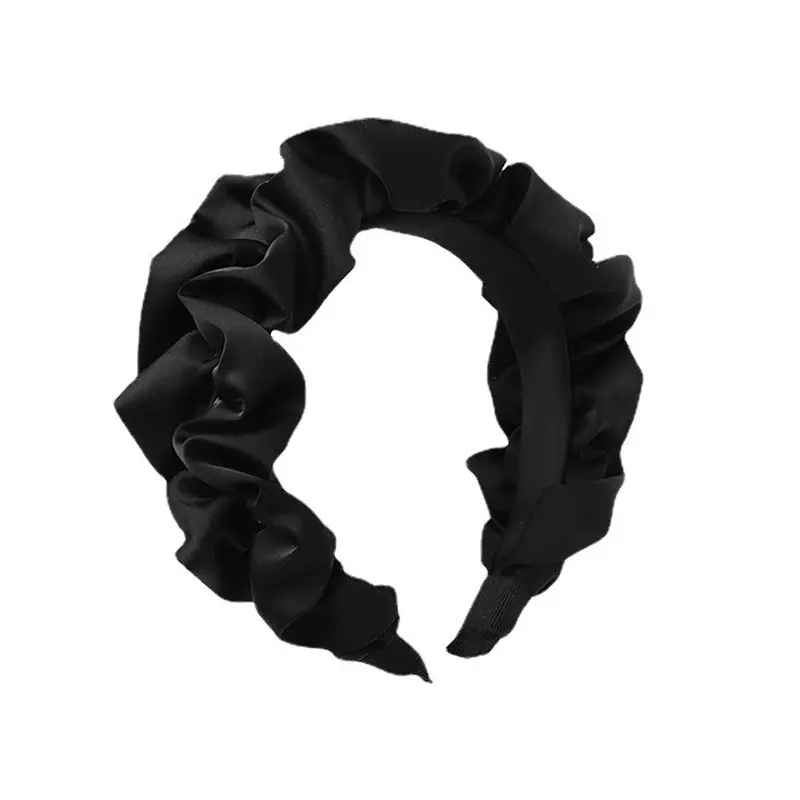 Black Pleated Headband for Women Summer Hair Accessory - Image 6