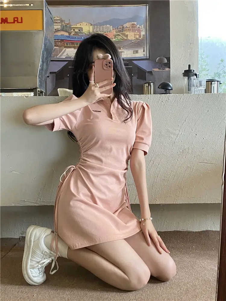 Women Polo Collar Dress Slim Fit Black Skirt 2025 — feature 12