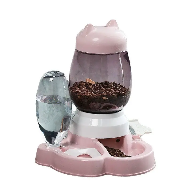 Cat Automatic Feeder Cat No Wet Mouth Automatic Drinker Dog Puzzle Press Type Large Capacity Feeder