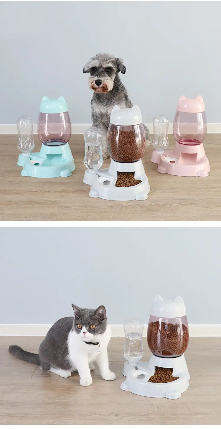 Cat Automatic Feeder Cat No Wet Mouth Automatic Drinker Dog Puzzle Press Type Large Capacity Feeder — feature 22