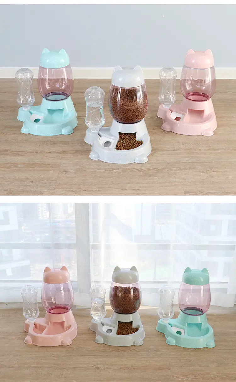 Cat Automatic Feeder Cat No Wet Mouth Automatic Drinker Dog Puzzle Press Type Large Capacity Feeder — feature 24