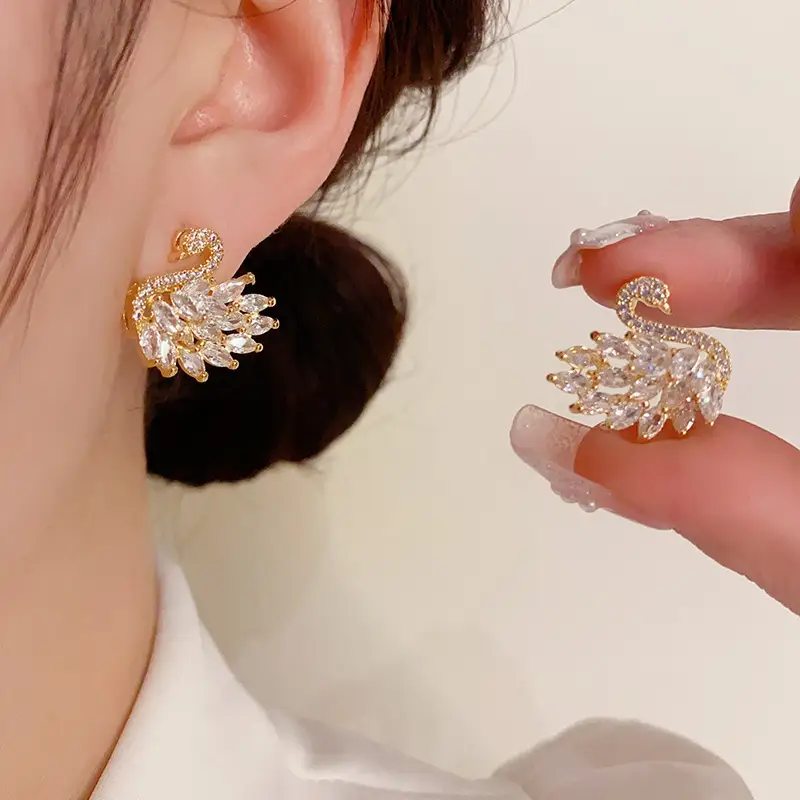 925 Silver Zircon Pearl Geometric Earrings — feature 30