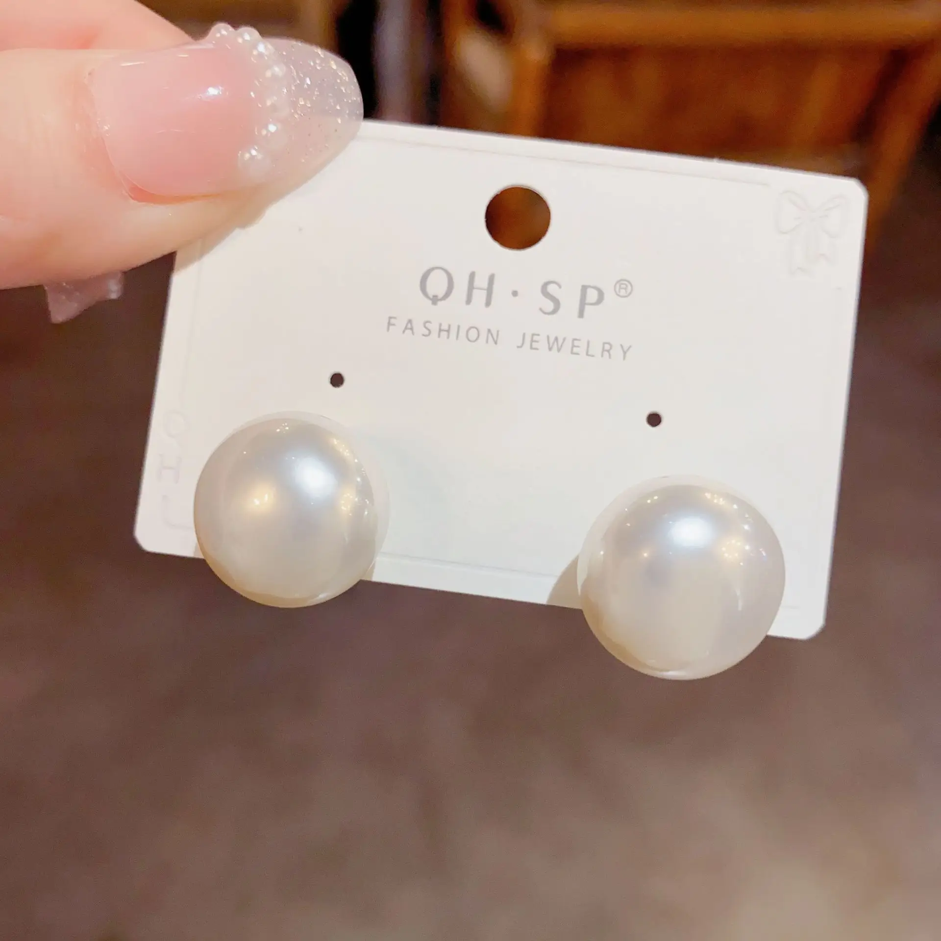 925 Silver Zircon Pearl Geometric Earrings - Image 7