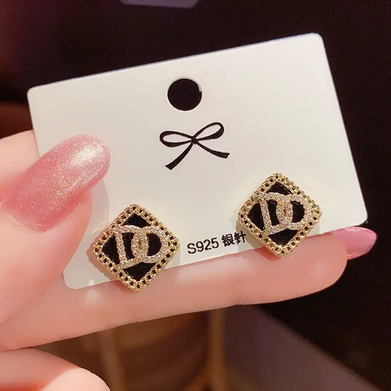 925 Silver Zircon Pearl Geometric Earrings - Image 9