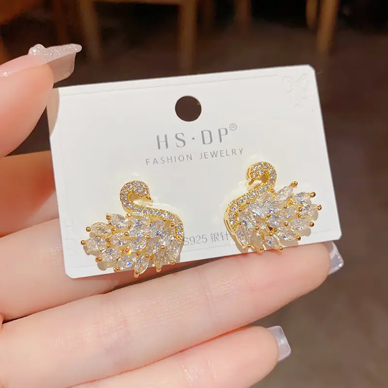 925 Silver Zircon Pearl Geometric Earrings - Image 23