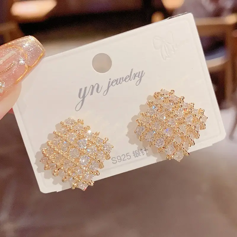 925 Silver Zircon Pearl Geometric Earrings - Image 25