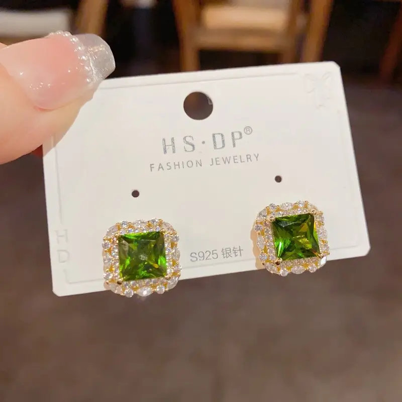 925 Silver Zircon Pearl Geometric Earrings - Image 40