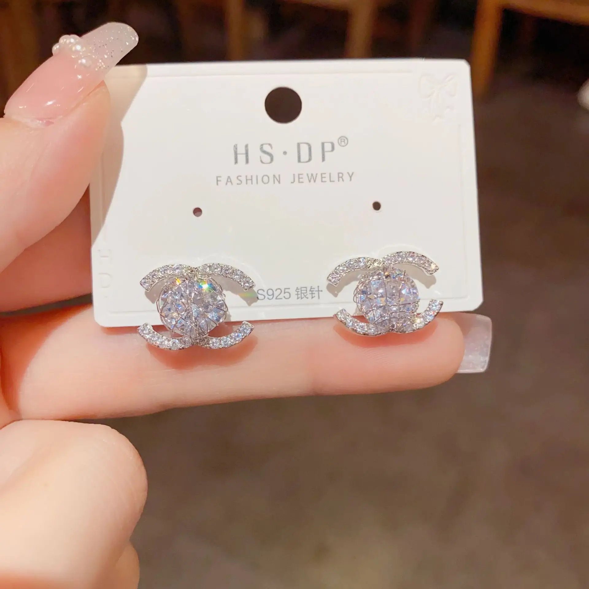 925 Silver Zircon Pearl Geometric Earrings — feature 31