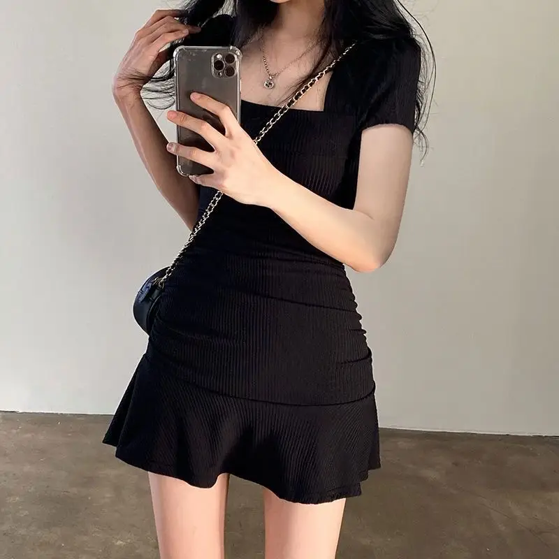 Black Slim Fit Short Skirt Dress for Women 2023 — feature 2