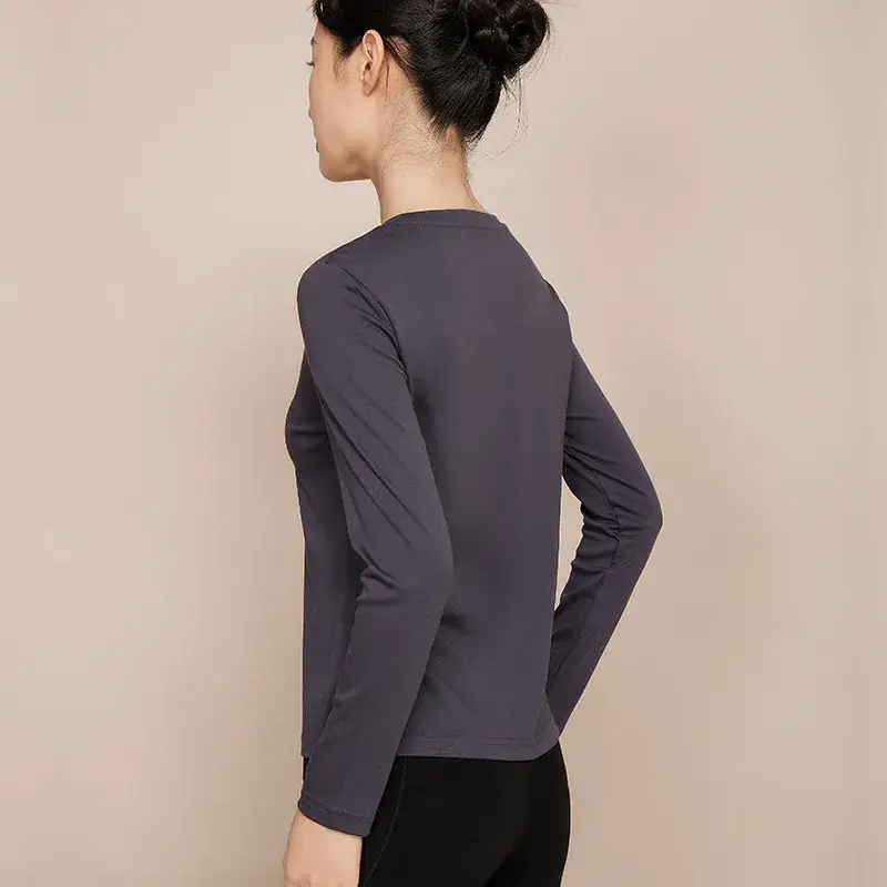 Women Cotton Moisture Absorbent Long Sleeve Top
