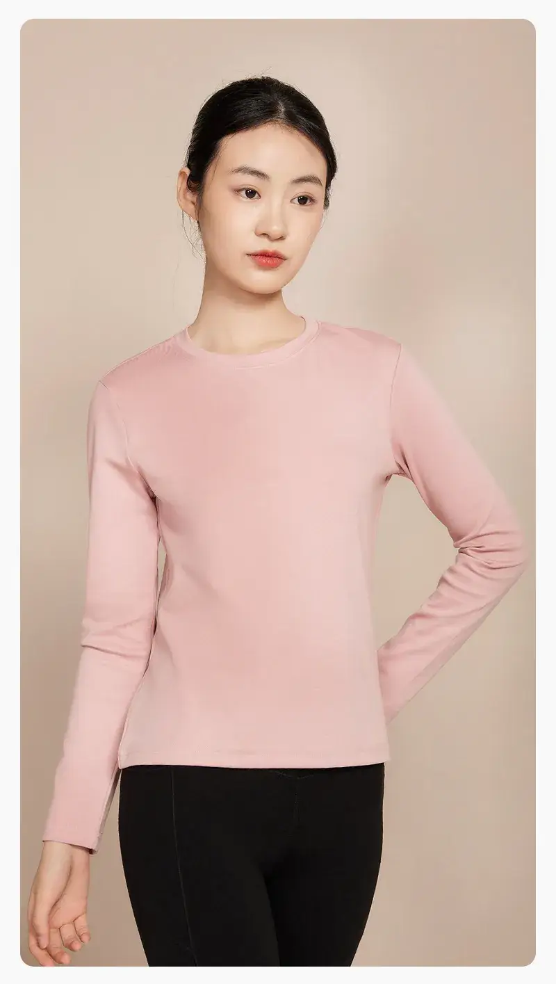 Women Cotton Moisture Absorbent Long Sleeve Top — feature 14