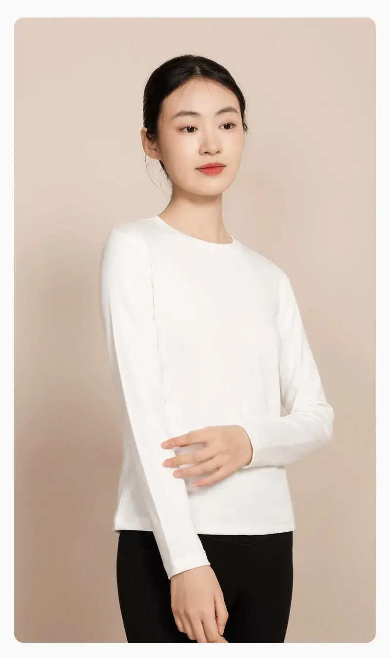Women Cotton Moisture Absorbent Long Sleeve Top — feature 15