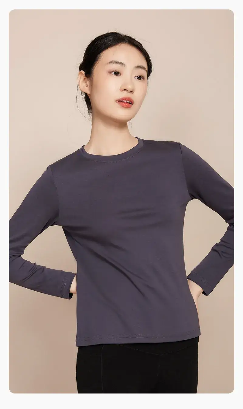 Women Cotton Moisture Absorbent Long Sleeve Top — feature 18