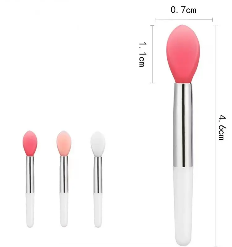 Silicone Lip Brush with Sequins, Pink, Portable — feature 3