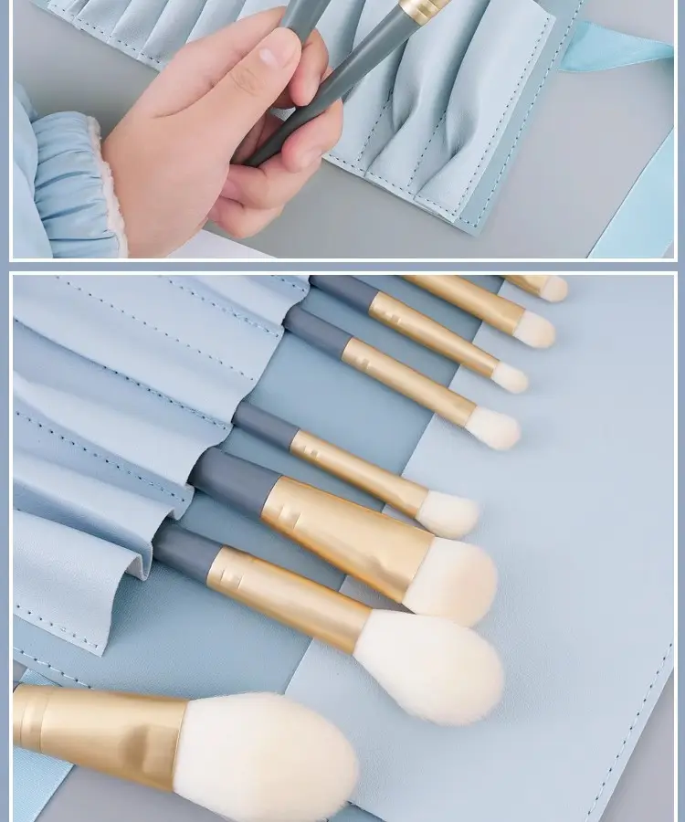 10-Piece Makeup Brush Set for Blush, Concealer, Eye Shadow & Contour β feature 7