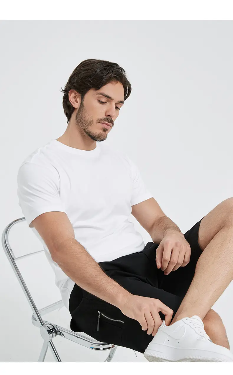 Men White Long Sleeve T-Shirt Summer Regular — feature 26