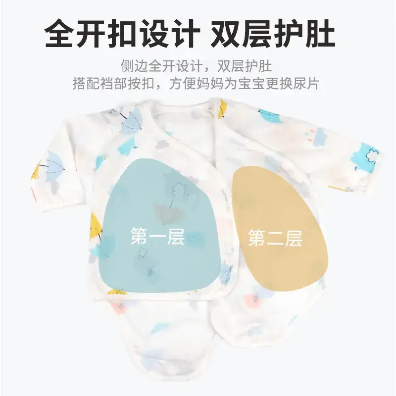 Baby Romper Pure Cotton Newborn Jumpsuit for Boys Girls Thin Korean Style