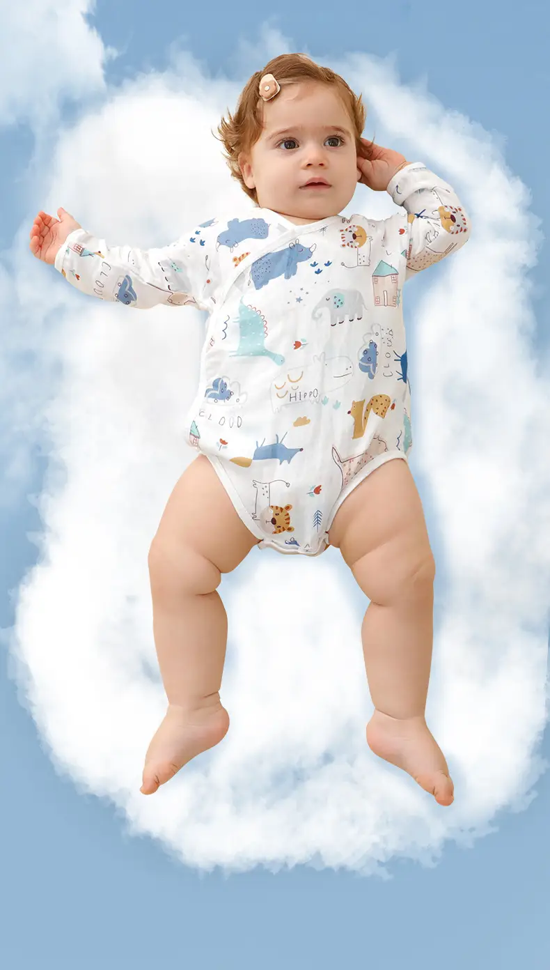 Baby Romper Pure Cotton Newborn Jumpsuit for Boys Girls Thin Korean Style — feature 21