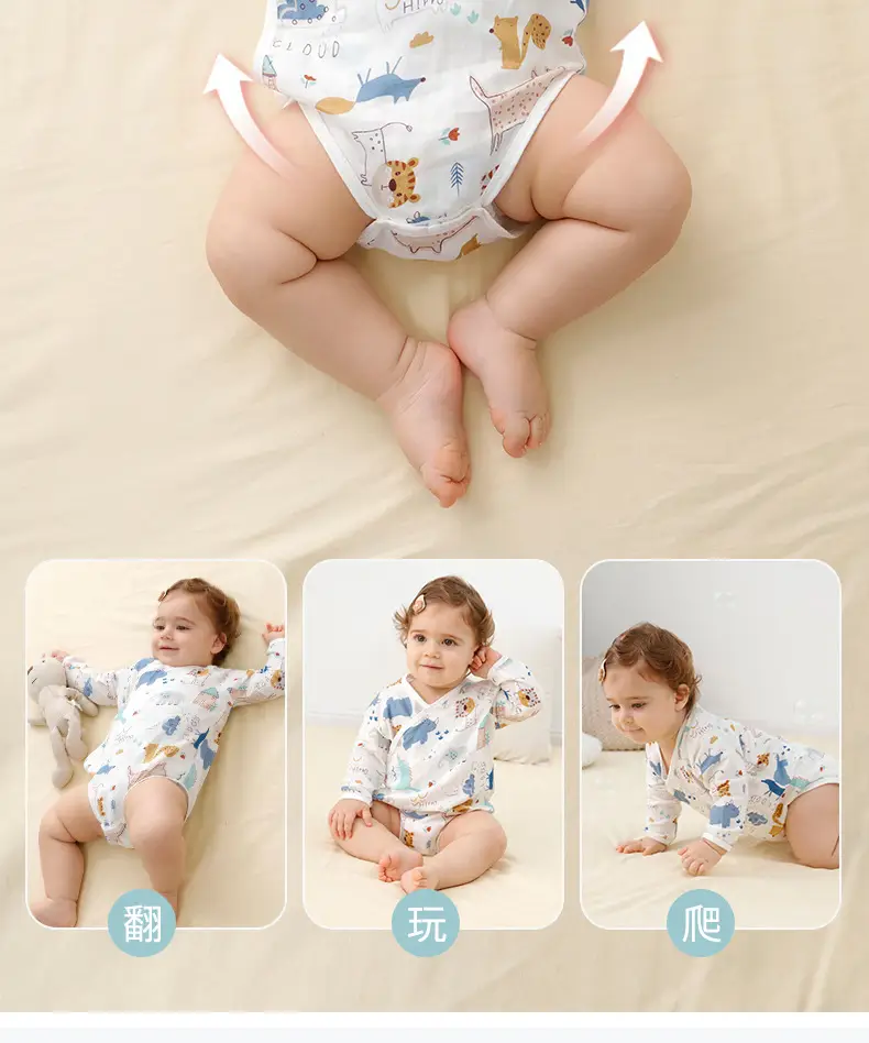 Baby Romper Pure Cotton Newborn Jumpsuit for Boys Girls Thin Korean Style — feature 24
