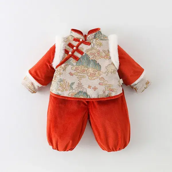 Baby Girl Jumpsuit Cream Princess Full Moon Harem Summer — feature 5