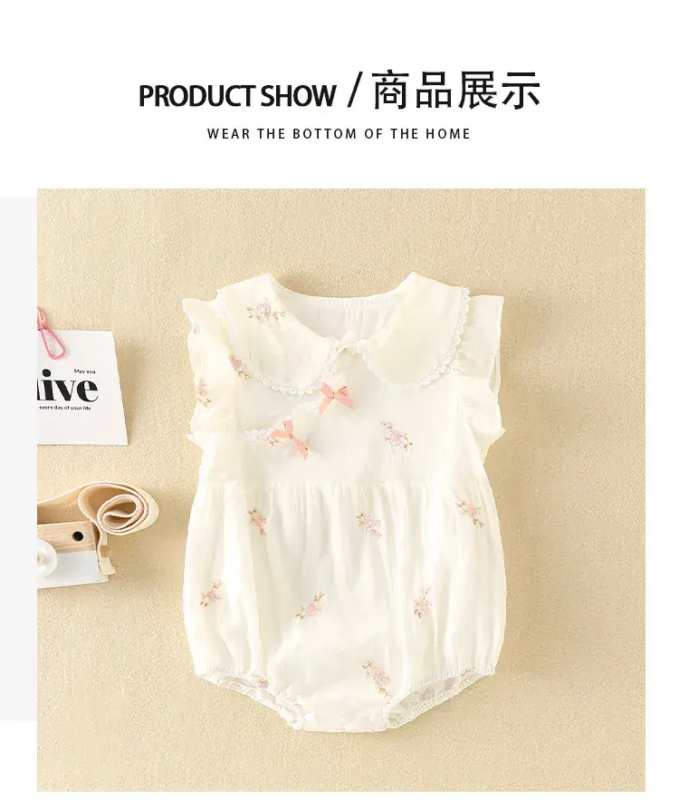 Baby Girl Jumpsuit Cream Princess Full Moon Harem Summer — feature 50