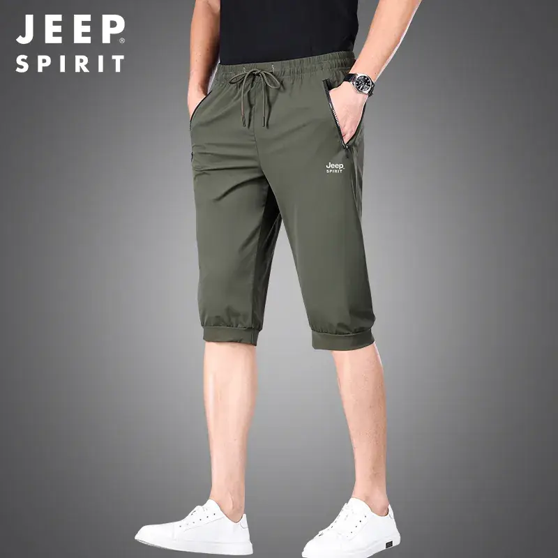 JEEP SPIRIT Men Navy Cropped Shorts 7272