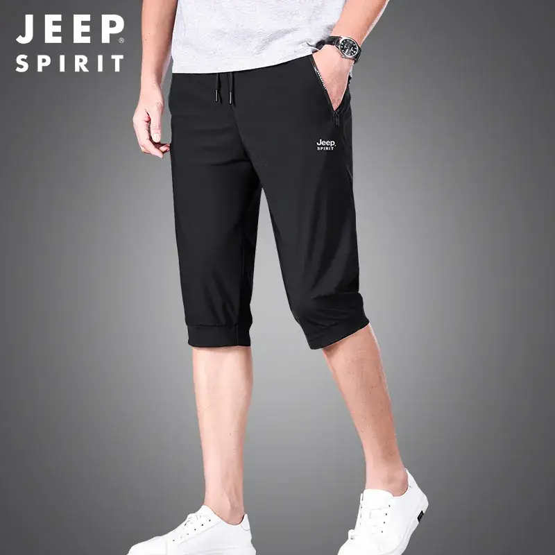 JEEP SPIRIT Men Navy Cropped Shorts 7272