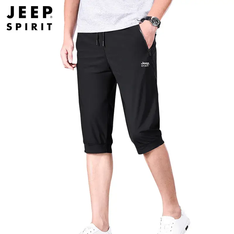 JEEP SPIRIT Men Navy Cropped Shorts 7272