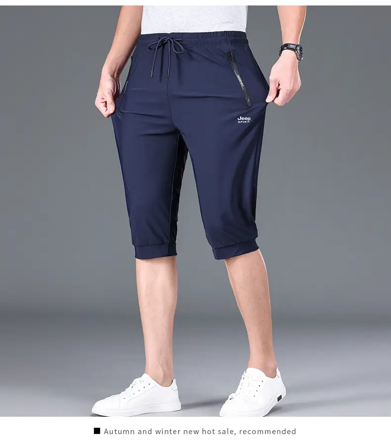 JEEP SPIRIT Men Navy Cropped Shorts 7272 — feature 10