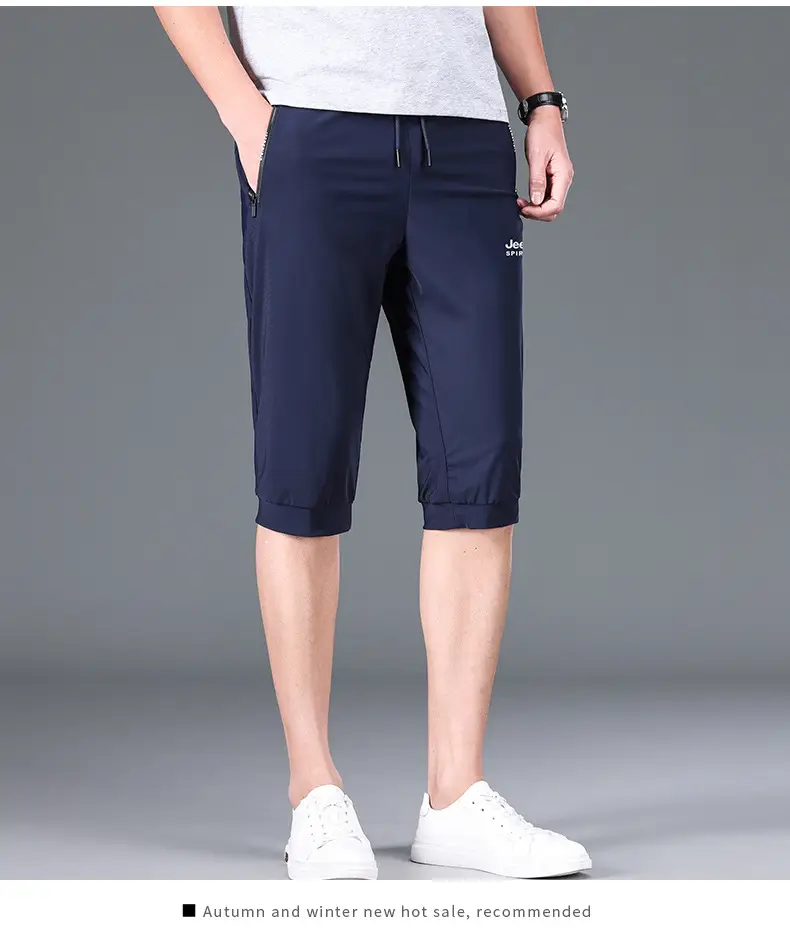 JEEP SPIRIT Men Navy Cropped Shorts 7272 — feature 12