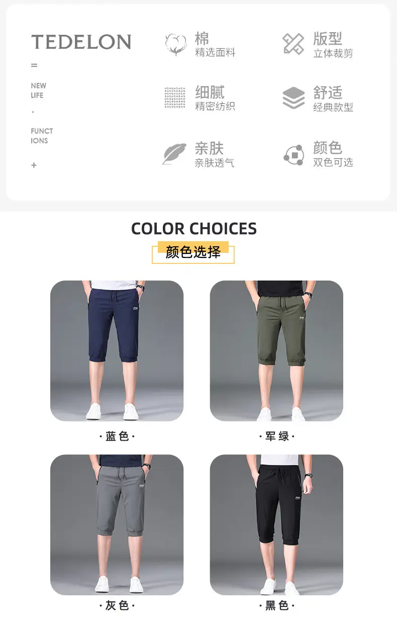 JEEP SPIRIT Men Navy Cropped Shorts 7272 — feature 6