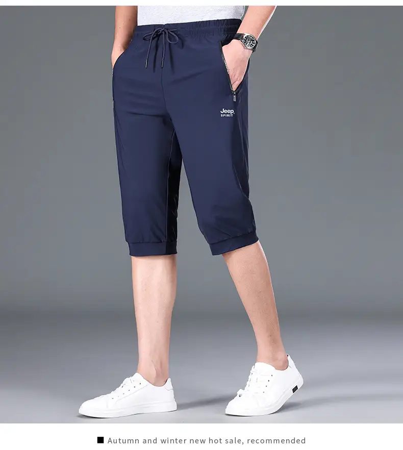 JEEP SPIRIT Men Navy Cropped Shorts 7272 — feature 9