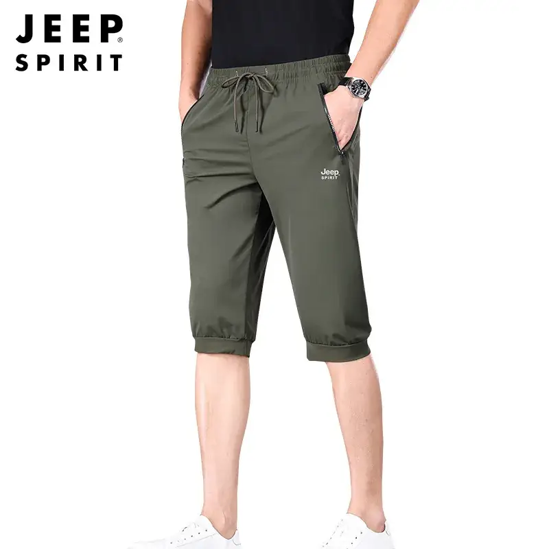 JEEP SPIRIT Men Navy Cropped Shorts 7272
