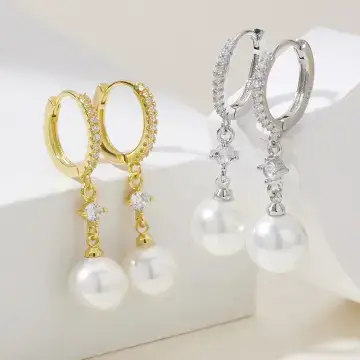 Pearl Double Bead Pendant with Zircon Cherry Design — feature 7