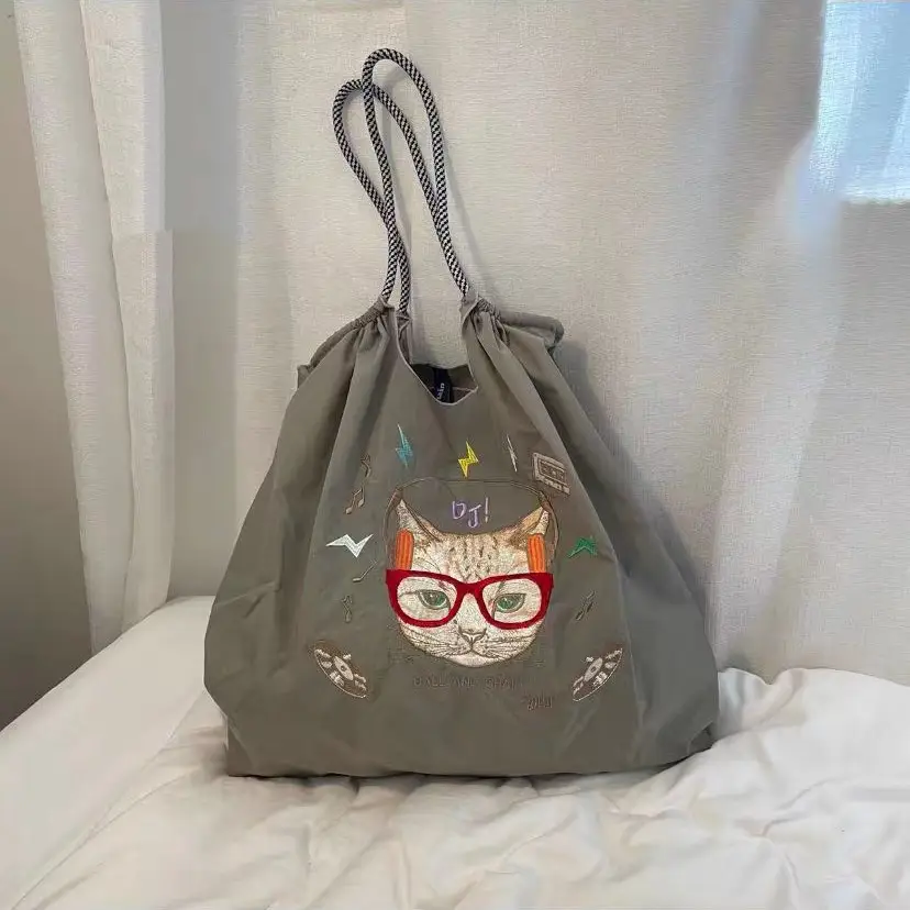 Pink Embroidered Ball & Chain Shopping Bag - Image 11