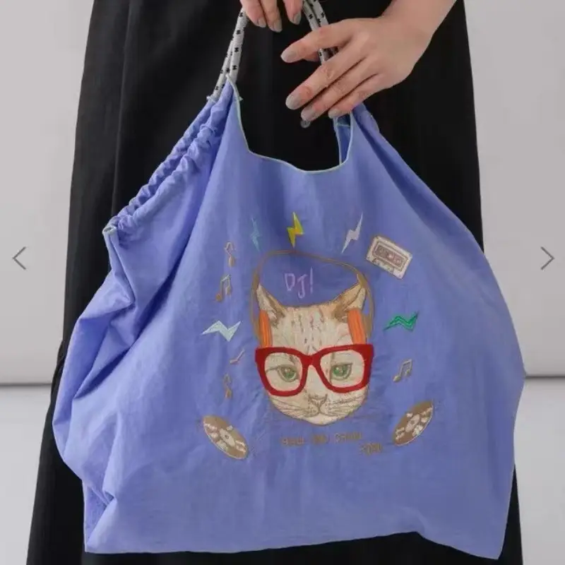 Pink Embroidered Ball & Chain Shopping Bag - Image 12