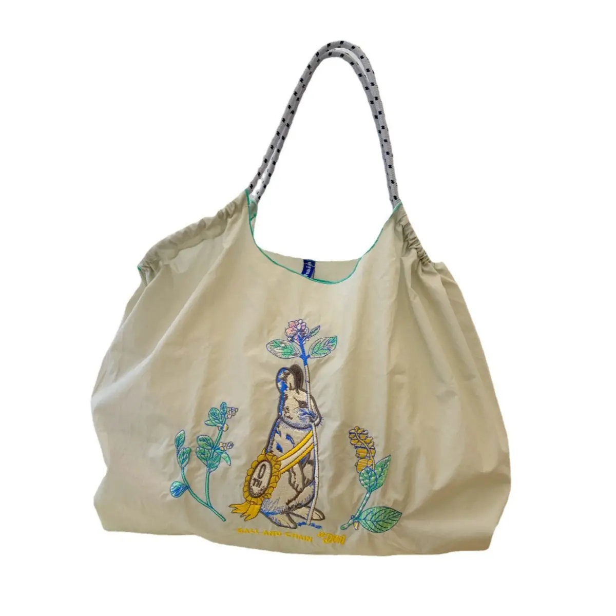 Pink Embroidered Ball & Chain Shopping Bag - Image 23