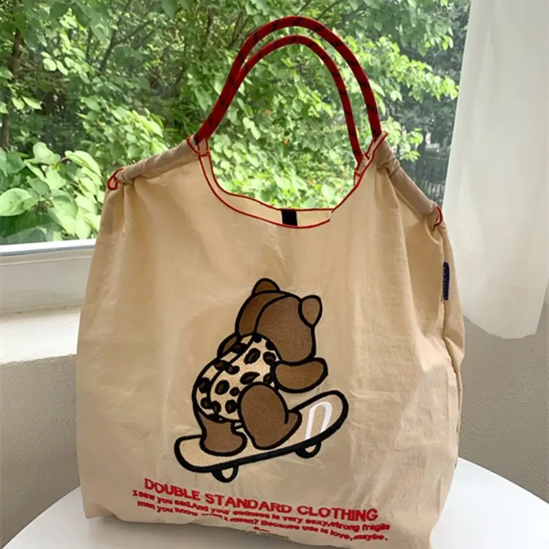 Pink Embroidered Ball & Chain Shopping Bag - Image 32