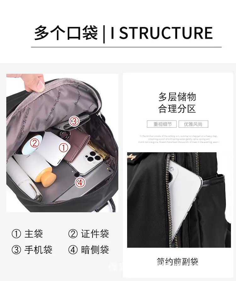 Blue K-Style Backpack for Women 2024 New Trendy — feature 7