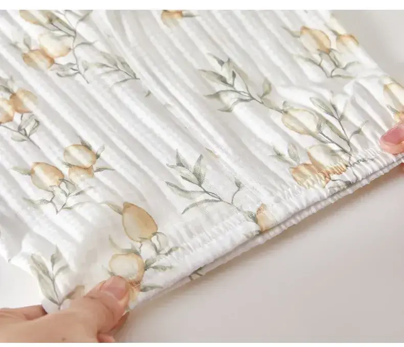 Baby Anti-Mosquito Pants White Leaf Print Summer — feature 18