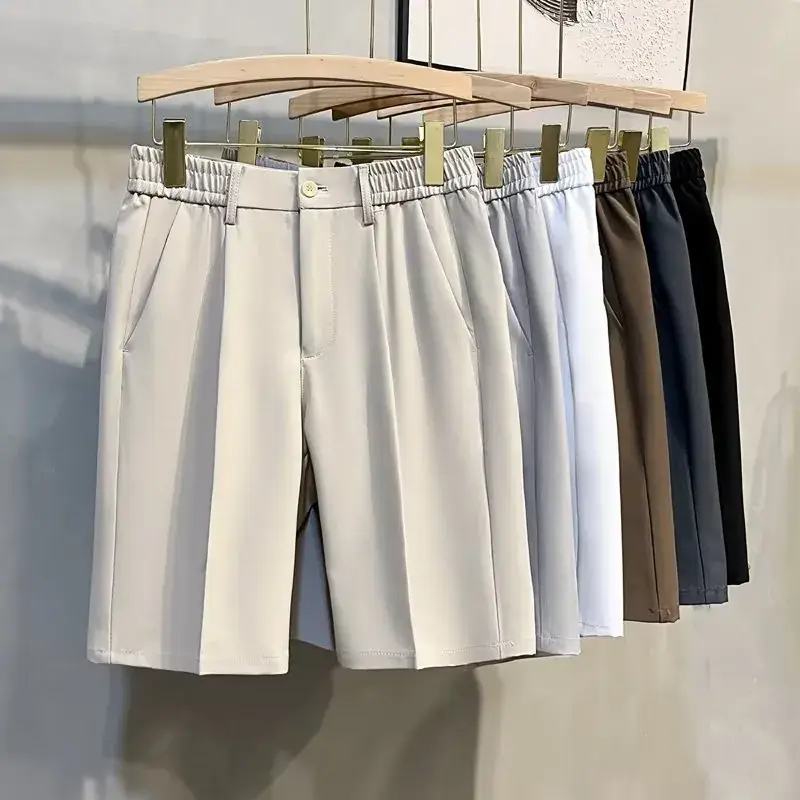 Men's Pop Short Shorts Summer Ice Silk Suit Loose Trousers - Image 10