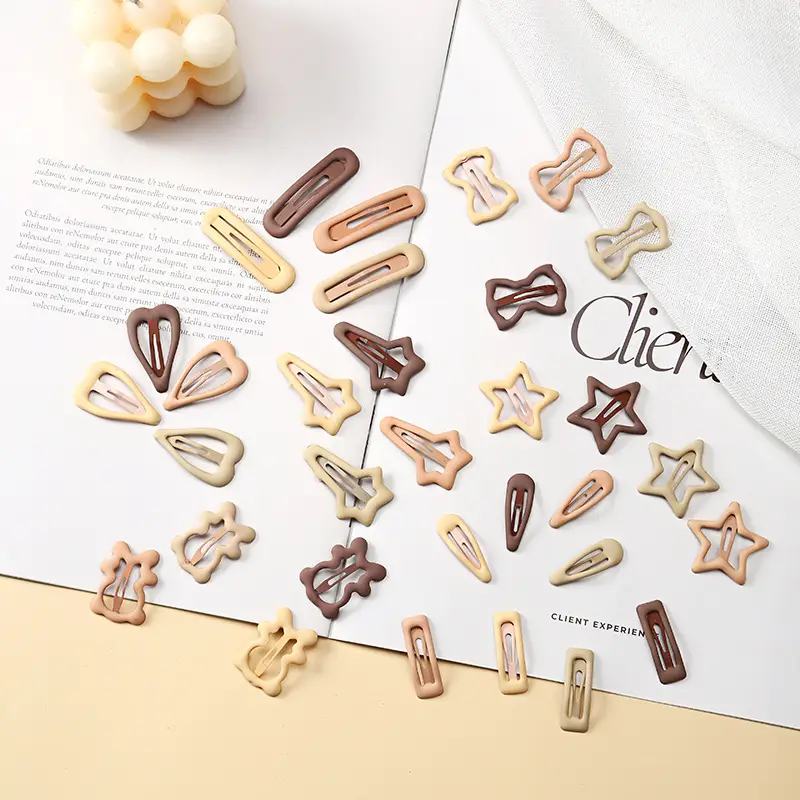 Spring Milk Coffee Hair Clips for Girls