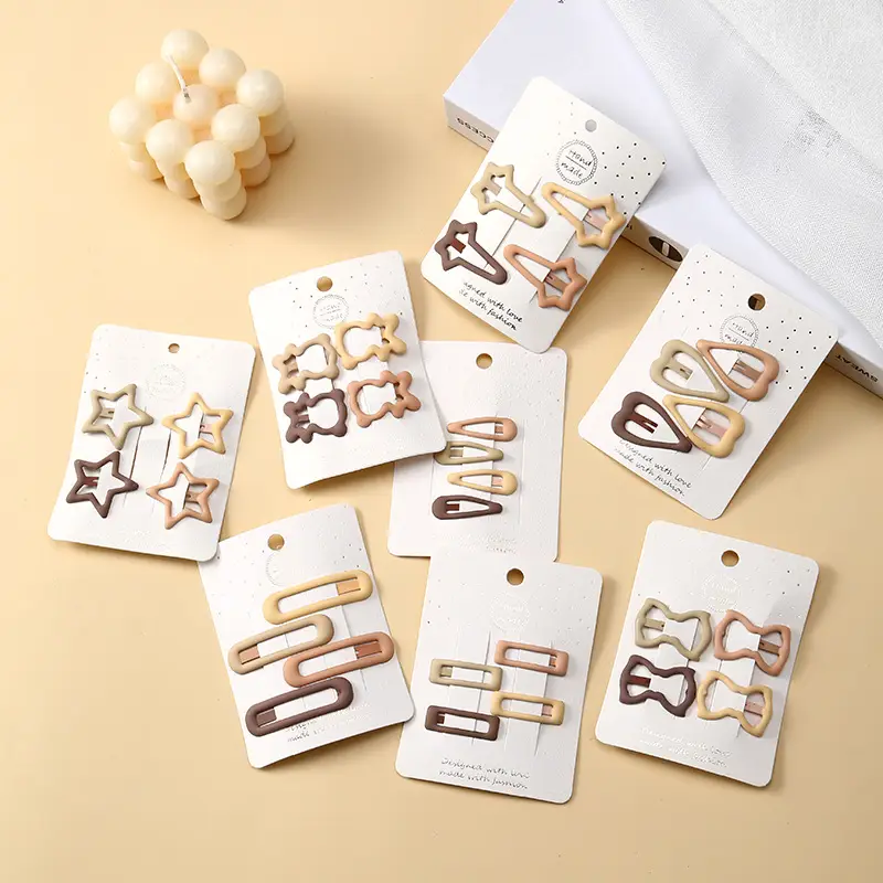 Spring Milk Coffee Hair Clips for Girls