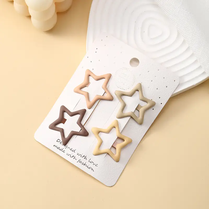 Spring Milk Coffee Hair Clips for Girls