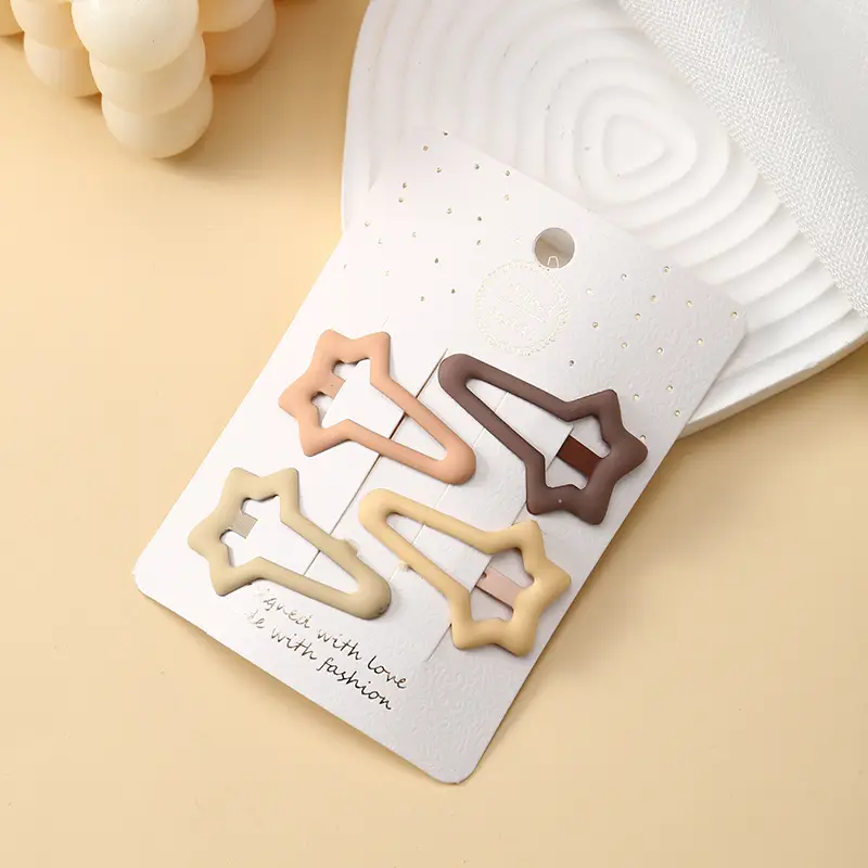 Spring Milk Coffee Hair Clips for Girls